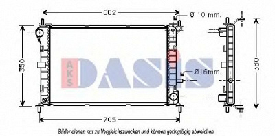 AKS DASIS 091480n -  Радиатор, охлаждение двигателя